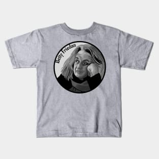 Betty Friedan Portrait Kids T-Shirt